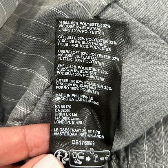 Anthropologie Re-Worked Blazer Romper Gray Size 0 - Picture 9 of 9